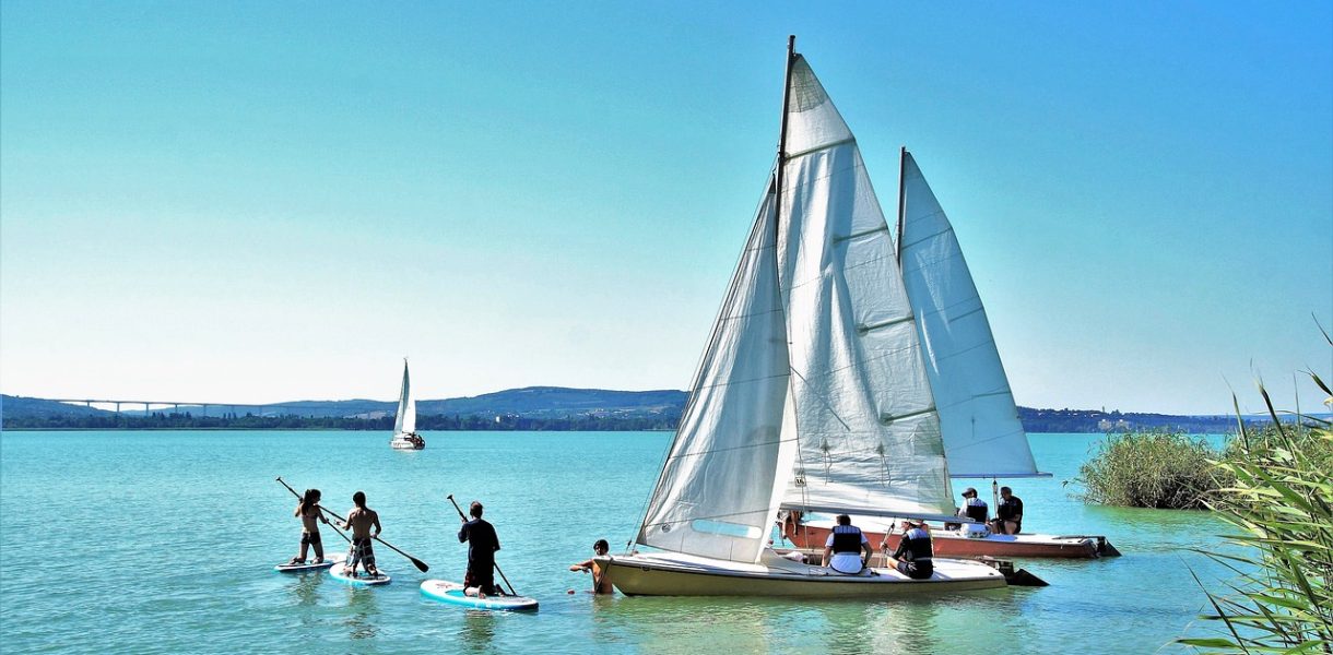 Balaton regionen vid balatonsjön i Ungern